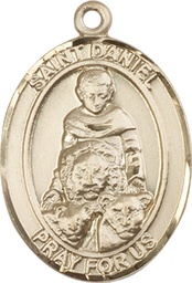 [7024KT] 14kt Gold Saint Daniel Medal