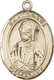 [7025KT] 14kt Gold Saint Dennis Medal