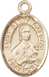 [9130KT] 14kt Gold Saint Gemma Galgani Medal