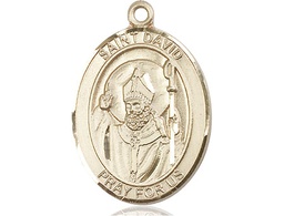 [7027KT] 14kt Gold Saint David of Wales Medal