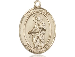 [7029KT] 14kt Gold Saint Jane of Valois Medal