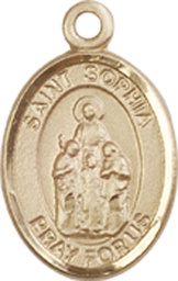 [9136KT] 14kt Gold Saint Sophia Medal