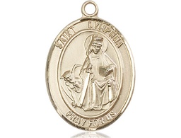 [7032KT] 14kt Gold Saint Dymphna Medal