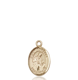 [9137KT] 14kt Gold Saint Ambrose Medal