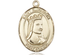 [7033KT] 14kt Gold Saint Elizabeth of Hungary Medal