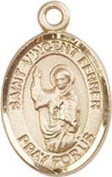 [9201KT] 14kt Gold Saint Vincent Ferrer Medal