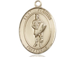 [7034KT] 14kt Gold Saint Florian Medal