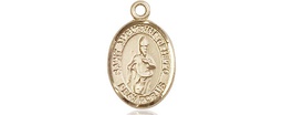 [9202KT] 14kt Gold Saint Augustine of Hippo Medal