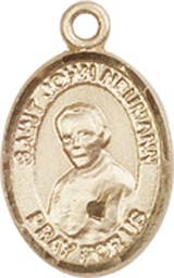 [9204KT] 14kt Gold Saint John Neumann Medal