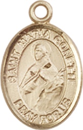 [9208KT] 14kt Gold Saint Maria Goretti Medal