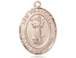 [7036SPKT] 14kt Gold San Francis Medal