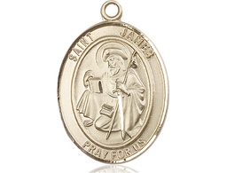 [7050KT] 14kt Gold Saint James the Greater Medal