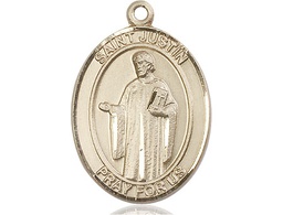 [7052KT] 14kt Gold Saint Justin Medal