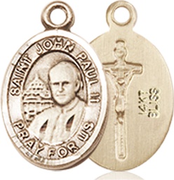 [9234KT] 14kt Gold Saint John Paul II Medal