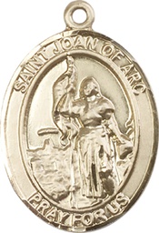 [7053KT] 14kt Gold Saint Joan of Arc Medal