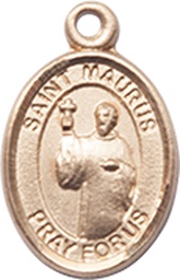 [9241KT] 14kt Gold Saint Maurus Medal