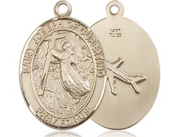 [7057KT] 14kt Gold Saint Joseph of Cupertino Medal