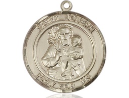 [7058RDKT] 14kt Gold Saint Joseph Medal