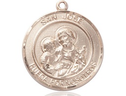 [7058RDSPKT] 14kt Gold San Jose Medal