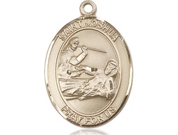 [7059KT] 14kt Gold Saint Joshua Medal