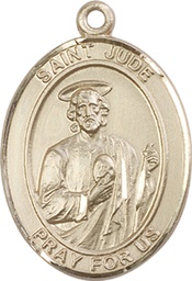 [7060KT] 14kt Gold Saint Jude Medal