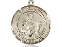 [7060RDKT] 14kt Gold Saint Jude Medal