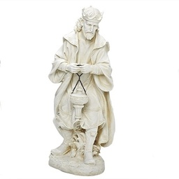 [RO-21755] 27&quot; Scale Ivory Praising Wise Man Fig - Christmas