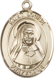 [7064KT] 14kt Gold Saint Louise de Marillac Medal