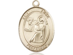 [7068KT] 14kt Gold Saint Luke the Apostle Medal