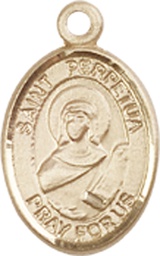 [9272KT] 14kt Gold Saint Perpetua Medal