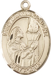 [7071KT] 14kt Gold Saint Mary Magdalene Medal