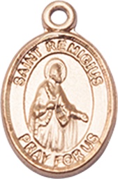 [9274KT] 14kt Gold Saint Remigius of Reims Medal
