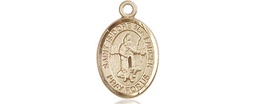 [9276KT] 14kt Gold Saint Isidore the Farmer Medal