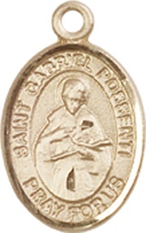 [9279KT] 14kt Gold Saint Gabriel Possenti Medal