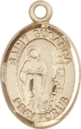 [9280KT] 14kt Gold Saint Susanna Medal