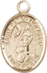 [9291KT] 14kt Gold Saint Peter Nolasco Medal