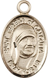 [9295KT] 14kt Gold Saint Teresa of Calcutta Medal