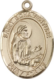 [7085KT] 14kt Gold Saint Bonaventure Medal