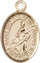 [9304KT] 14kt Gold Saint Thomas of Villanova Medal