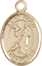 [9310KT] 14kt Gold Saint Roch Medal