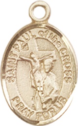 [9318KT] 14kt Gold Saint Paul of the Cross Medal