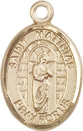 [9331KT] 14kt Gold Saint Matthias the Apostle Medal