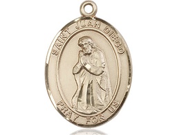 [7111KT] 14kt Gold Saint Juan Diego Medal