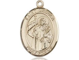 [7127KT] 14kt Gold Saint Ursula Medal