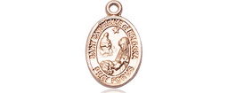 [9354KT] 14kt Gold Saint Catherine of Bologna Medal