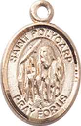 [9363KT] 14kt Gold Saint Polycarp of Smyrna Medal
