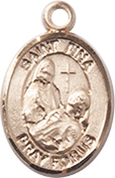 [9364KT] 14kt Gold Saint Fina Medal