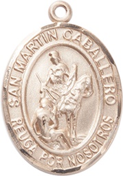 [7200SPKT] 14kt Gold San Martin Caballero Medal