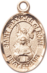 [9365KT] 14kt Gold Saint Frances of Rome Medal