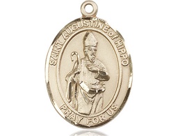 [7202KT] 14kt Gold Saint Augustine of Hippo Medal